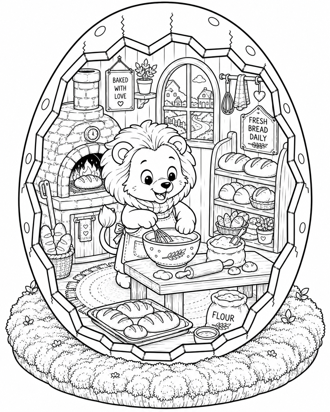🦁 Cozy Lion Eggshell World Preview 1