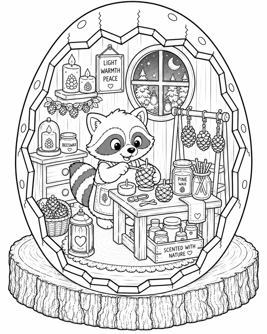 🦝 Cozy Raccoon Eggshell World Preview 1