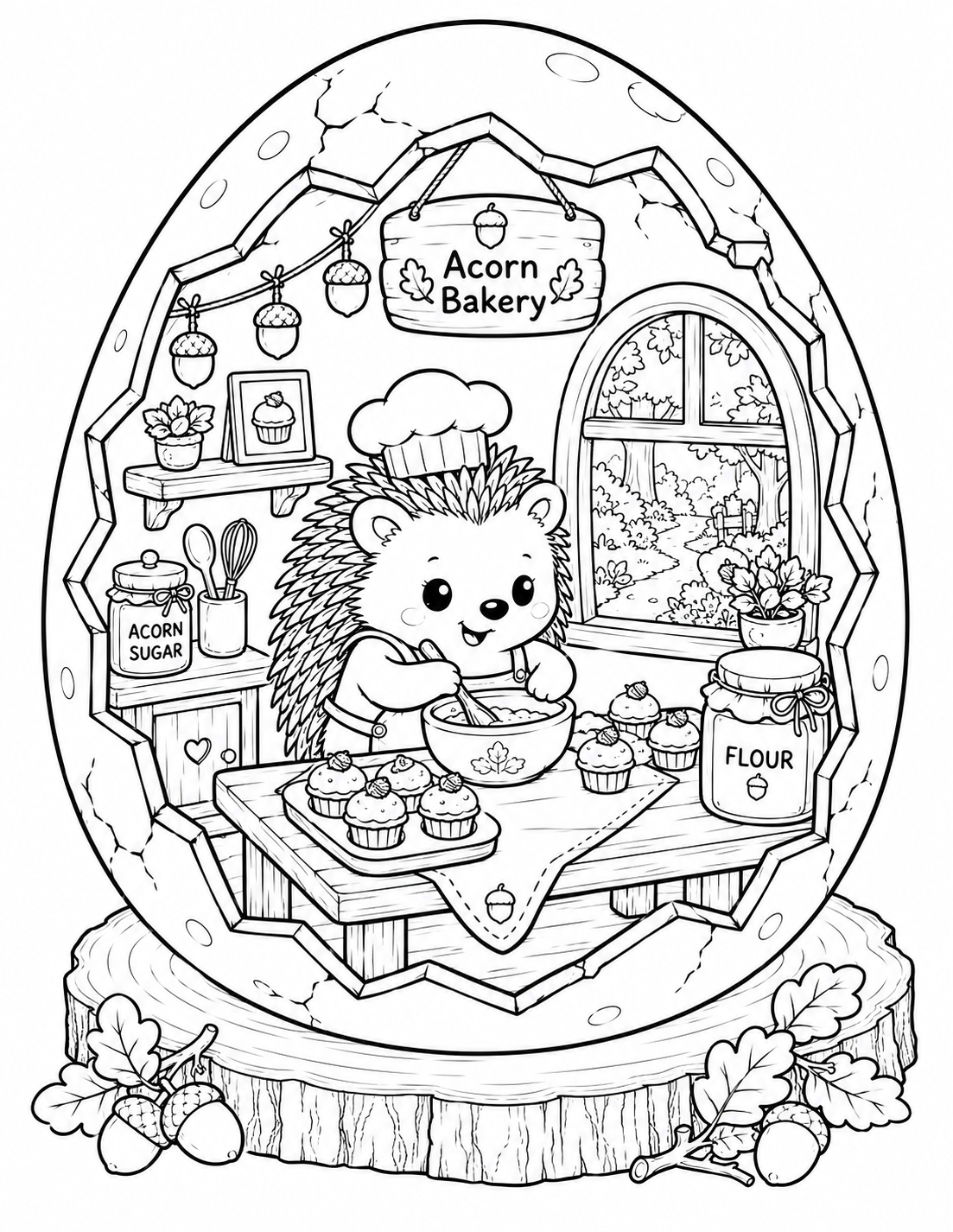 🦔 Cozy Hedgehog Eggshell World Preview 1