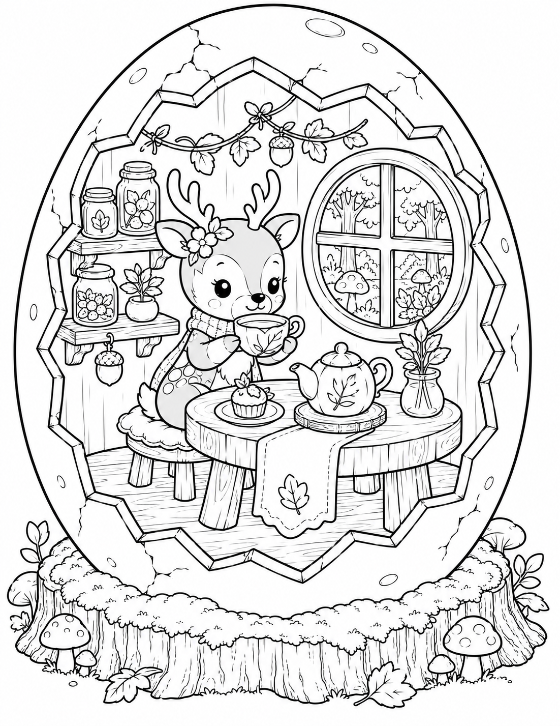 🦌 Cozy Deer Eggshell World Preview 1