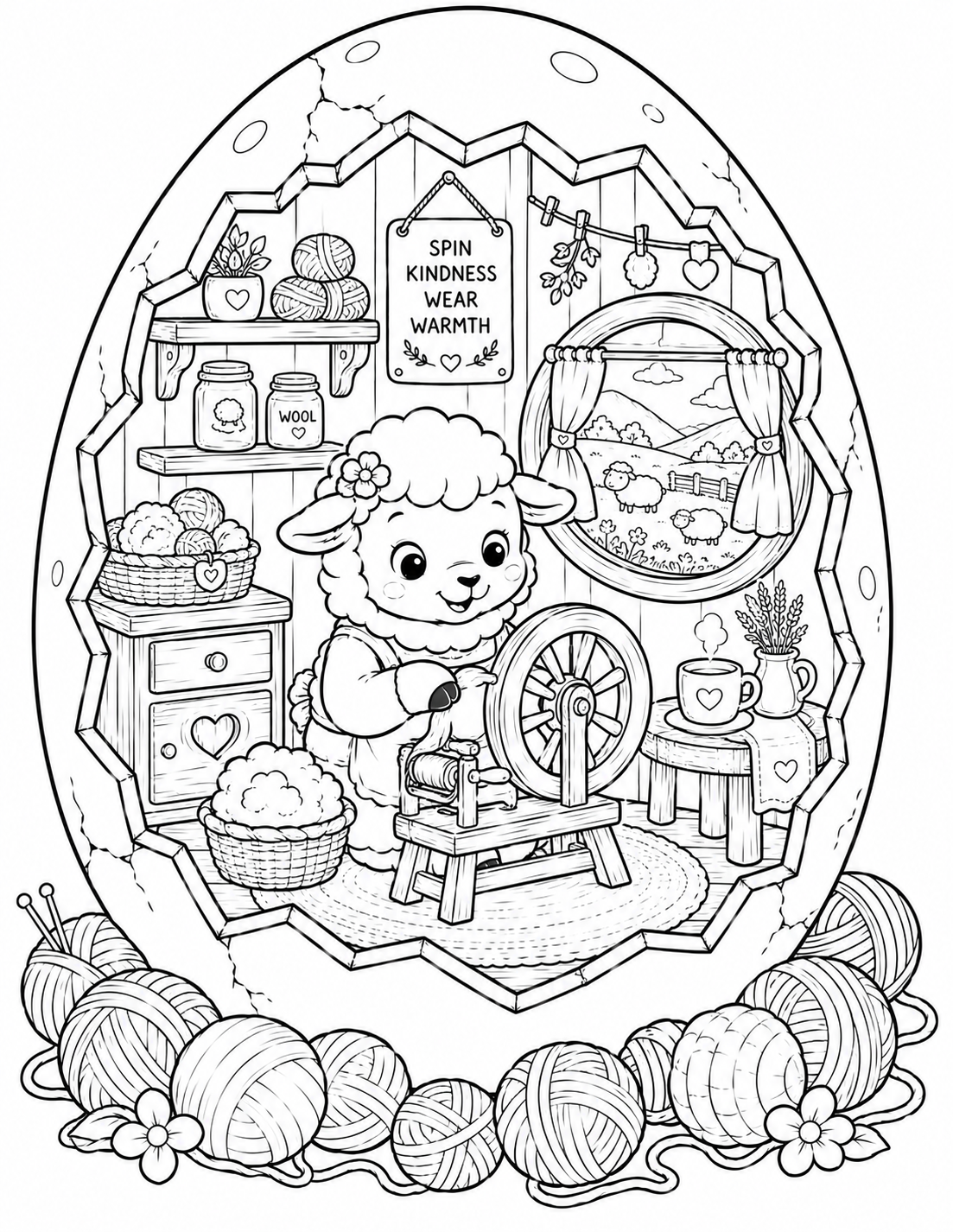 🐑 Cozy Sheep Eggshell World Preview 1