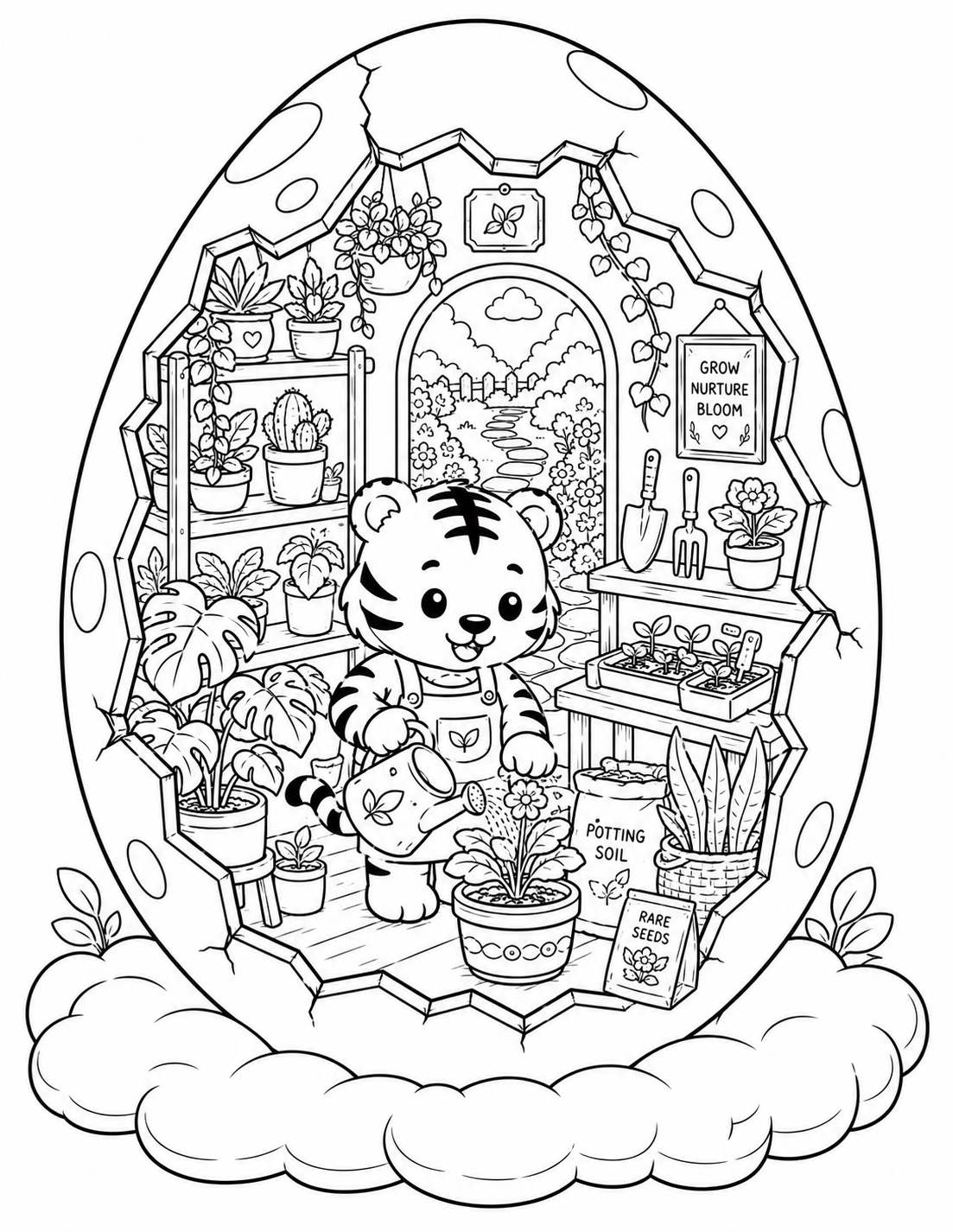 🐯 Cozy Tiger Eggshell World Preview 1