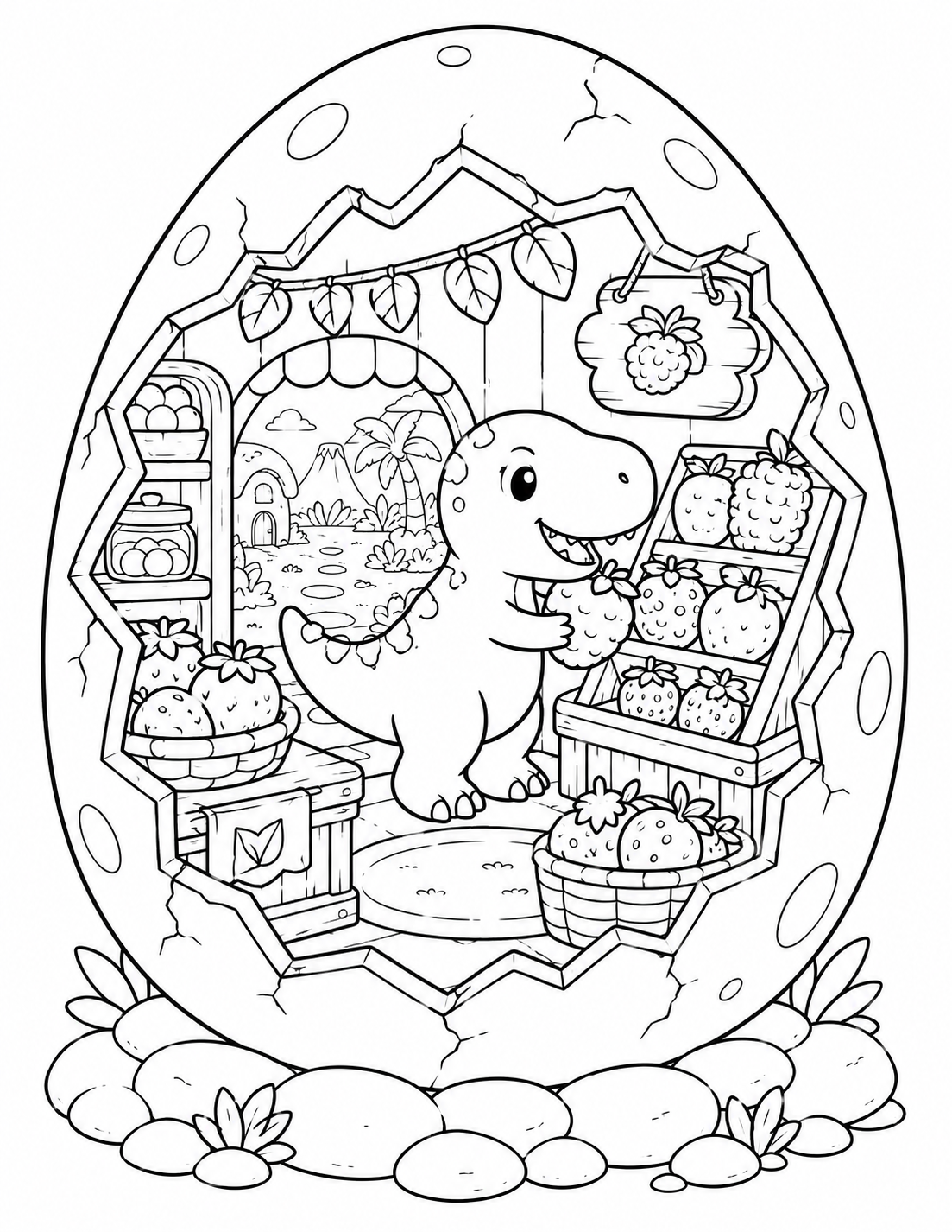🦖 Cozy T-Rex Eggshell World Preview 1