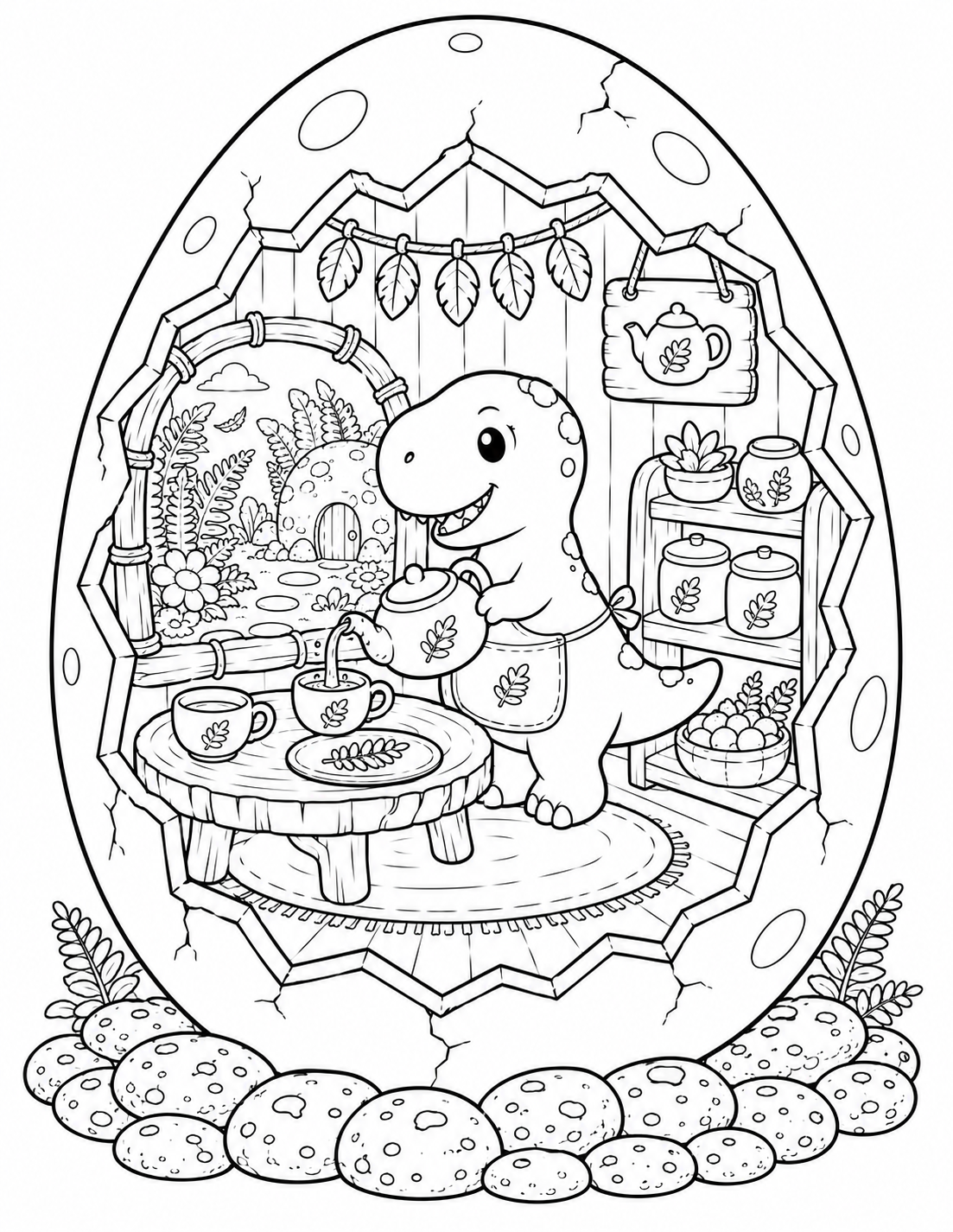 🦖 Cozy T-Rex Eggshell World Preview 1
