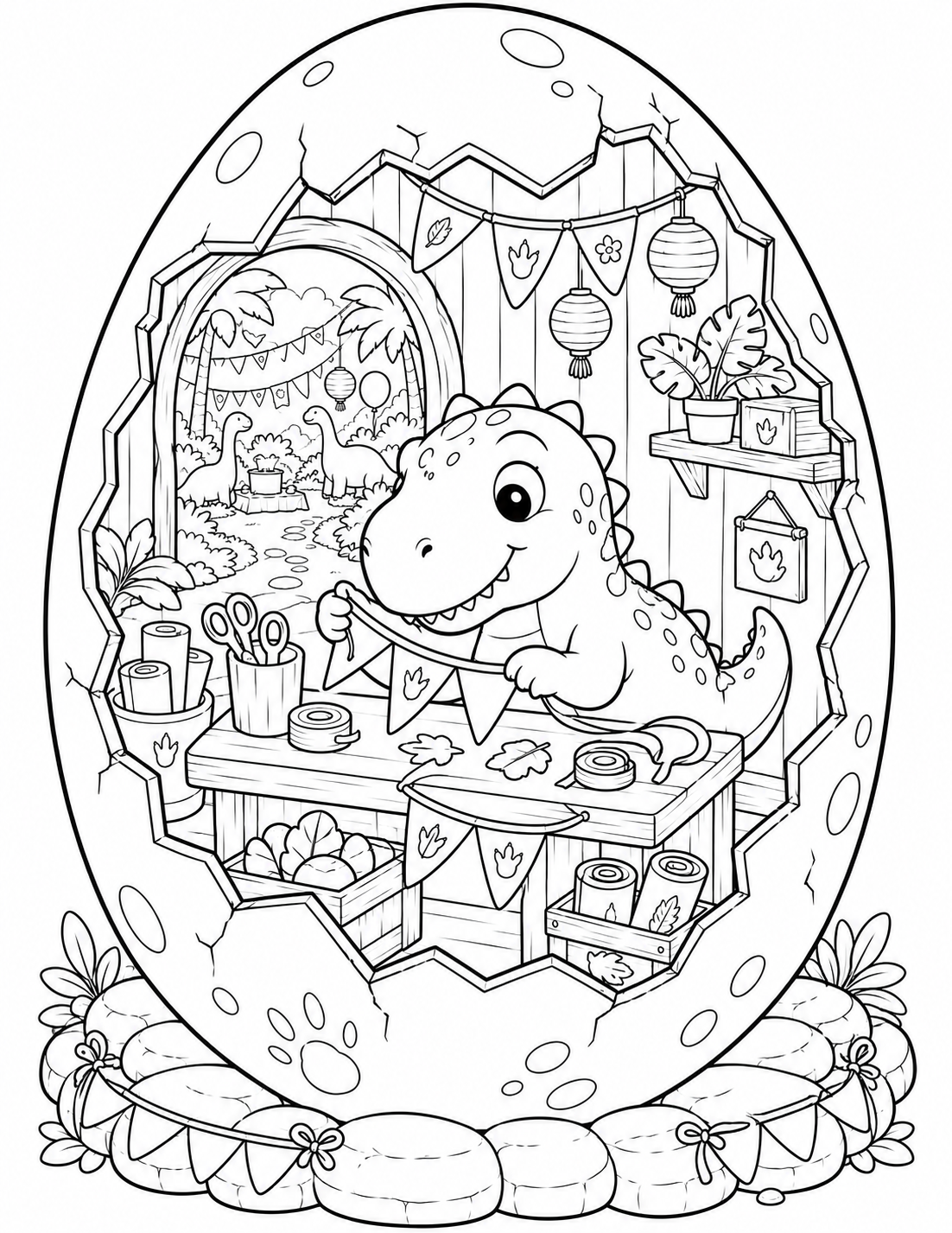 🦖 Cozy T-Rex Eggshell World Preview 2