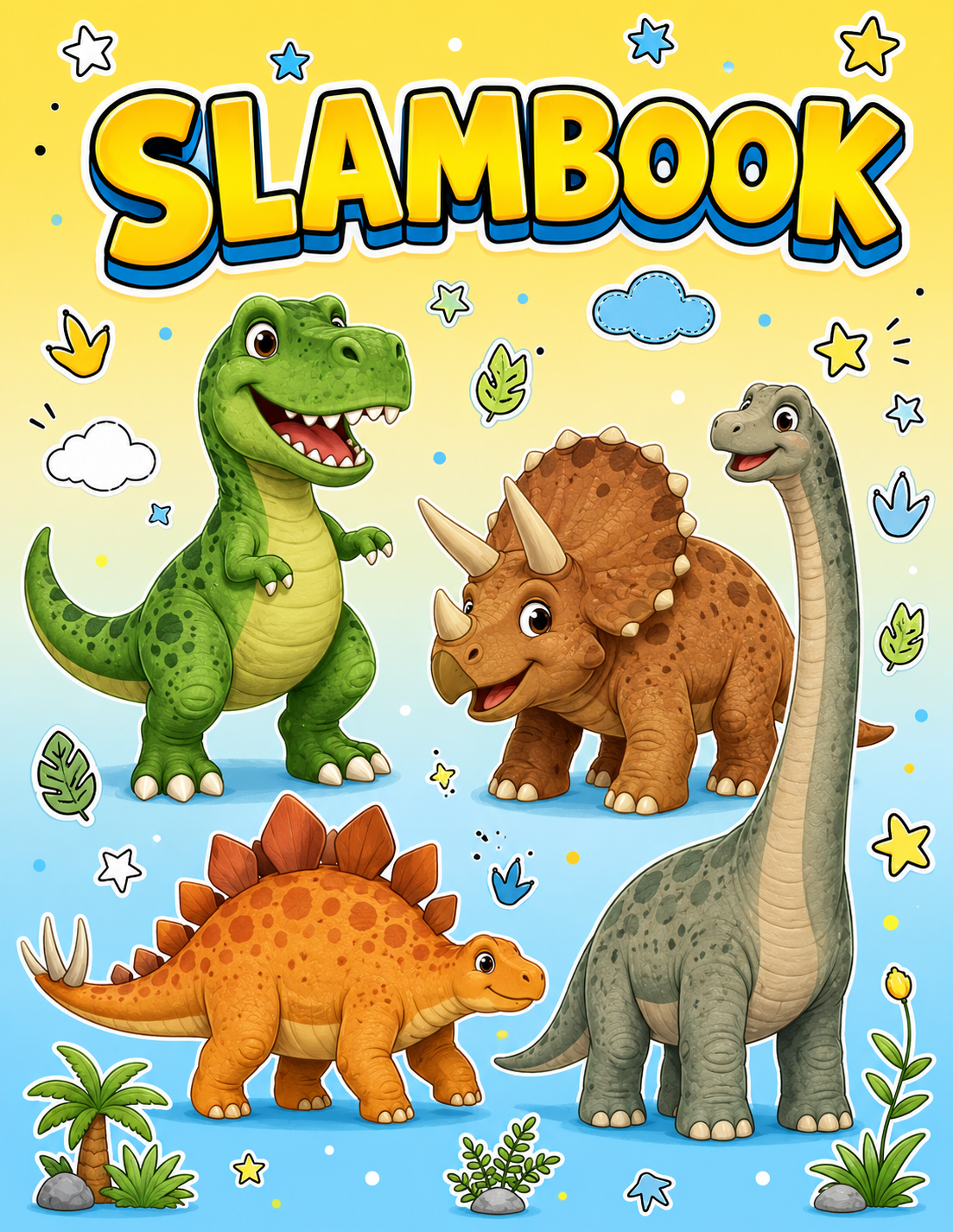 Cute Pastel Cartoon Slambook preview page 01