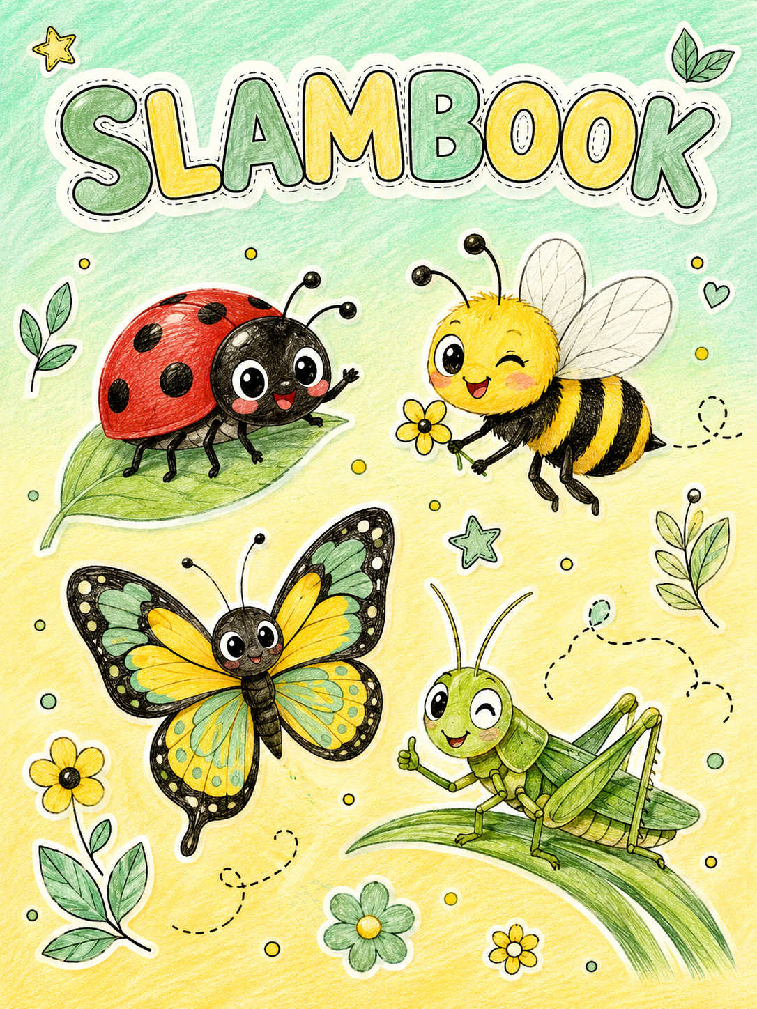 Colored Pencil / Crayon Slambook preview page 01