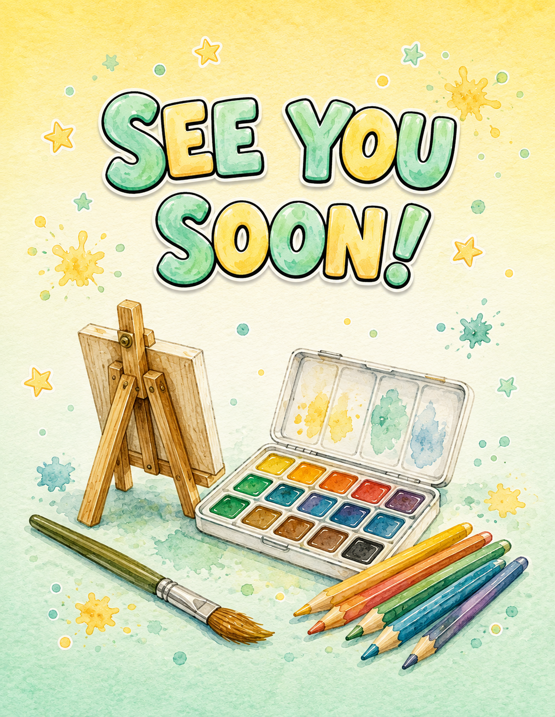 Watercolor / Soft Hand-Painted Slambook page 12