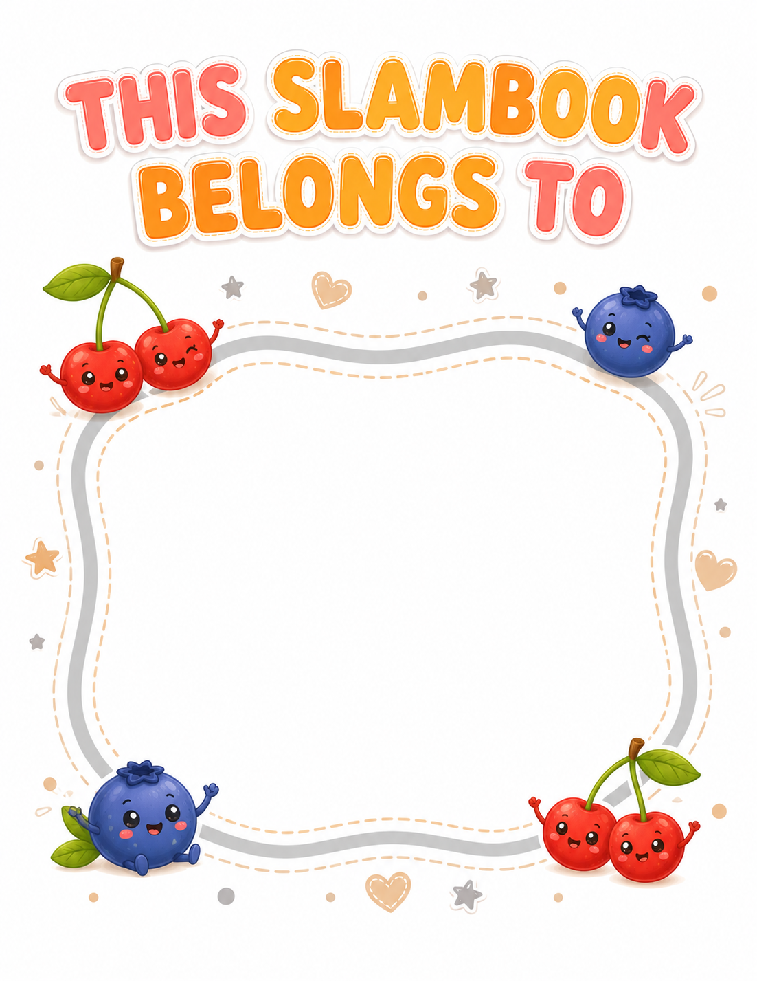 Fruits Slambook page 2