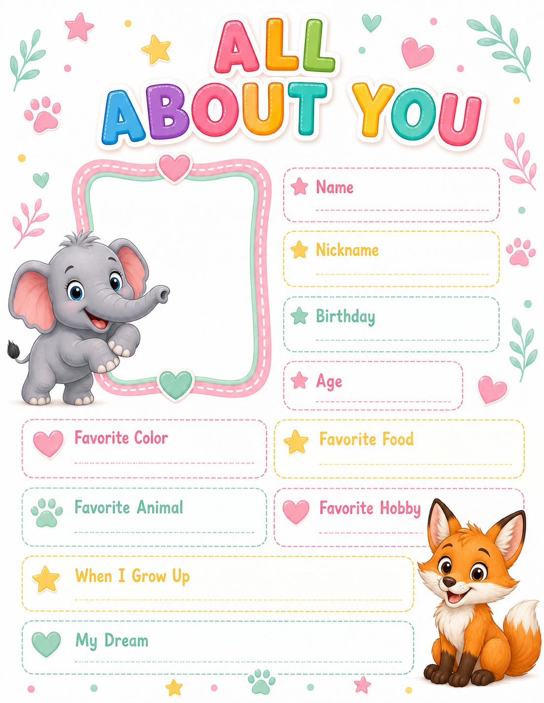 Chibi / Anime Cute Slambook preview page 03