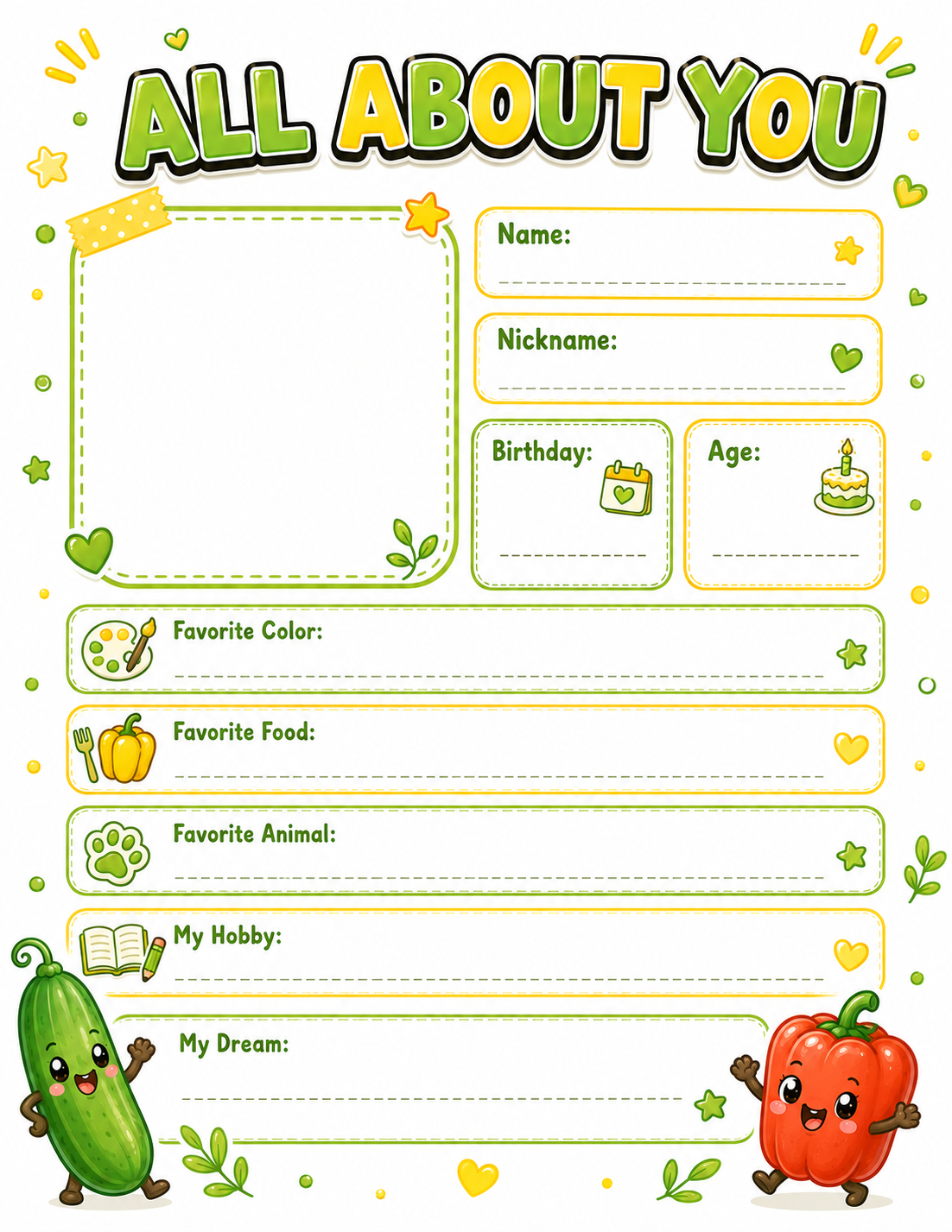 Chibi / Anime Cute Slambook page 3