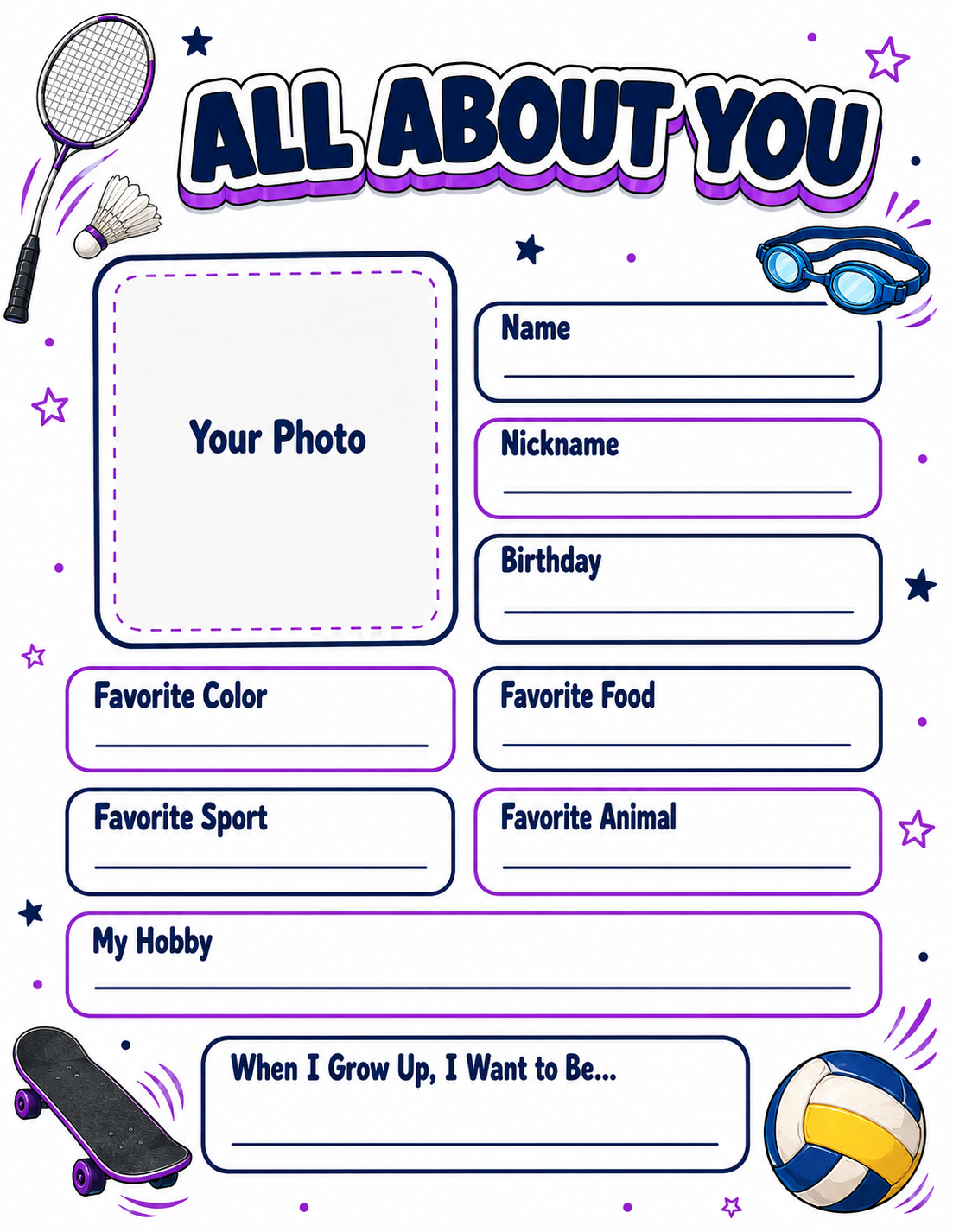 Cute Pastel Cartoon Slambook page 3