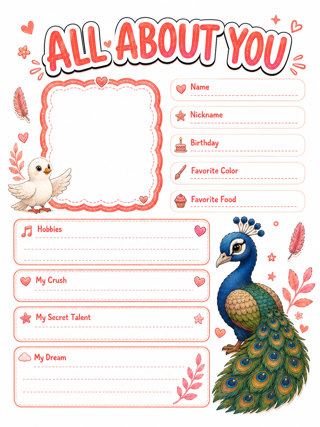 Birds Slambook page 3