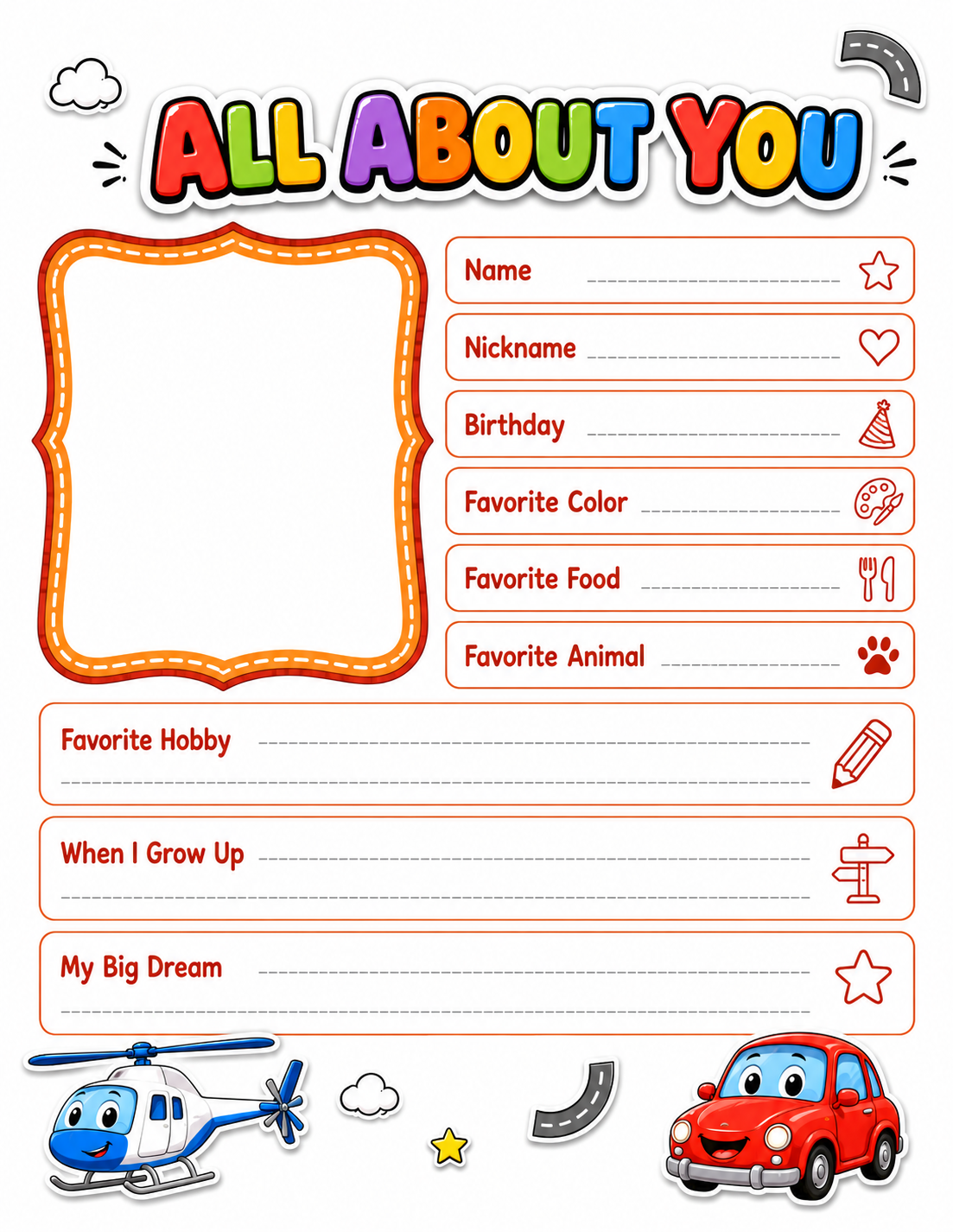 Cute Pastel Cartoon Slambook page 3