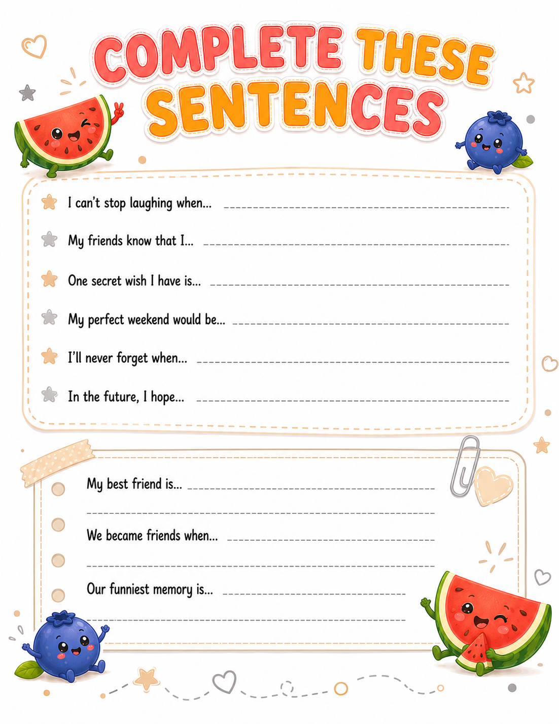 Fruits Slambook page 5