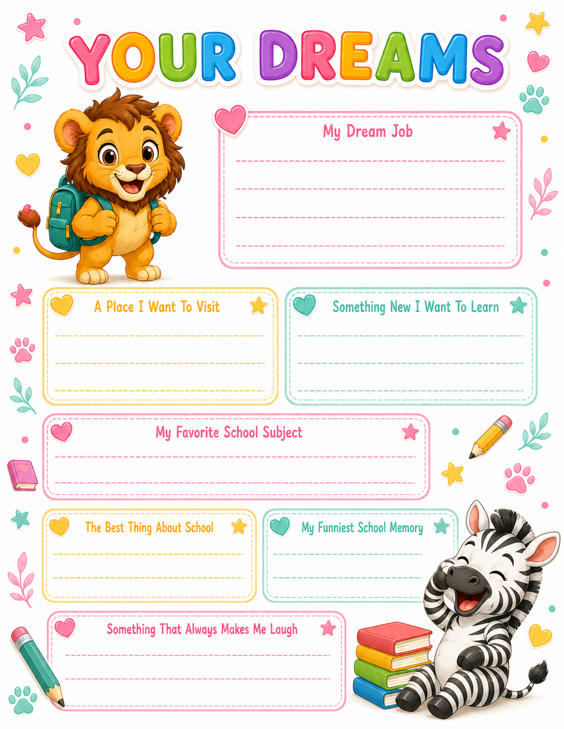 Chibi / Anime Cute Slambook preview page 06
