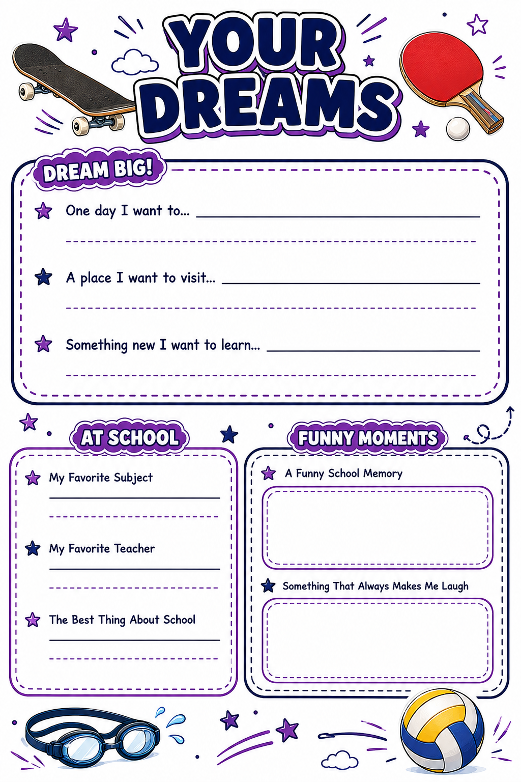 Cute Pastel Cartoon Slambook page 6