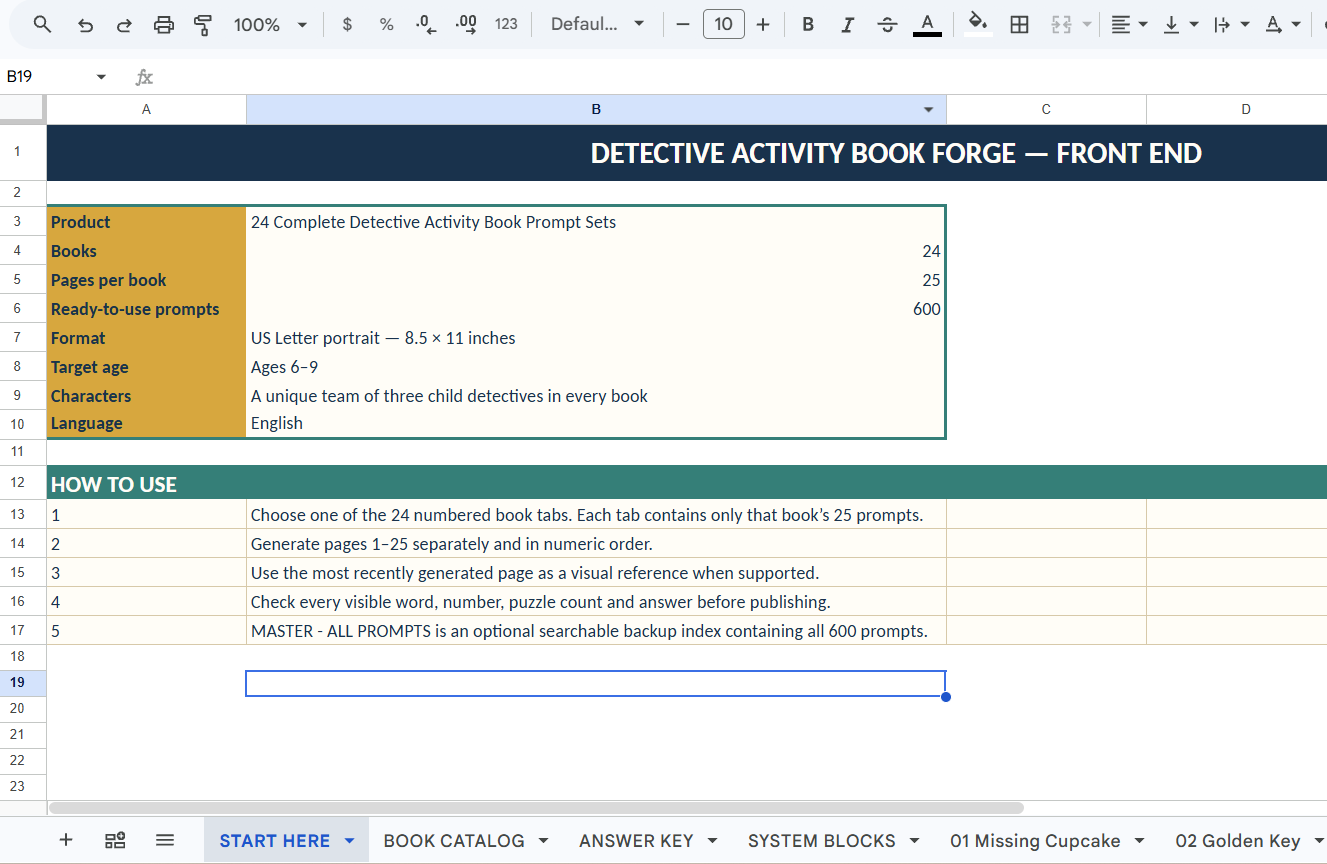 Workbook spreadsheet preview