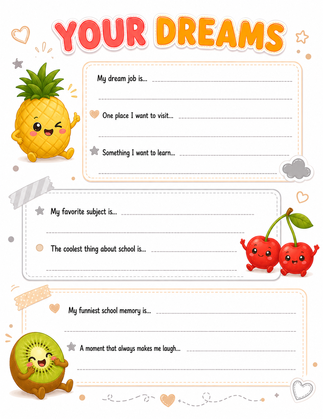 Fruits Slambook page 6