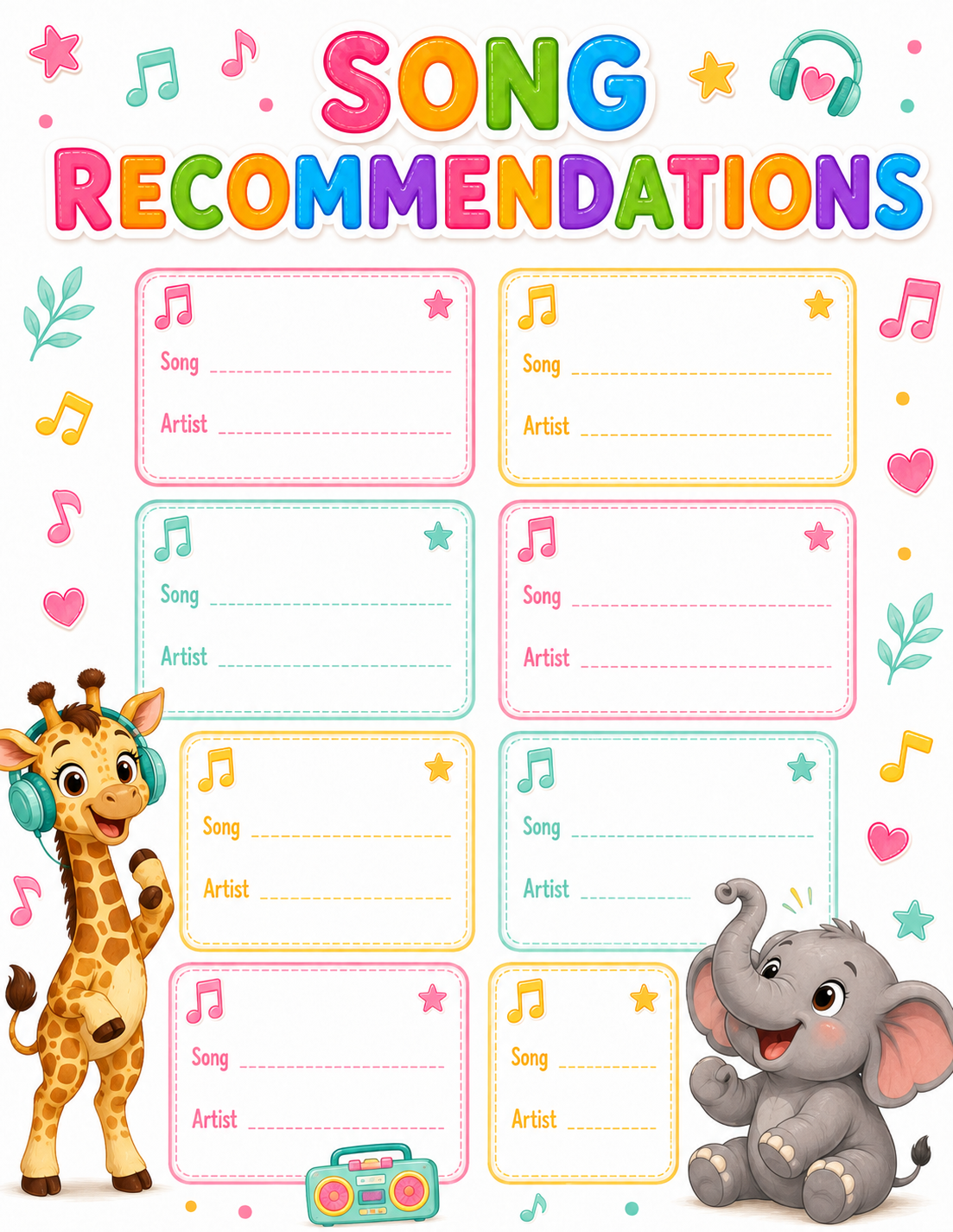 Chibi / Anime Cute Slambook preview page 08