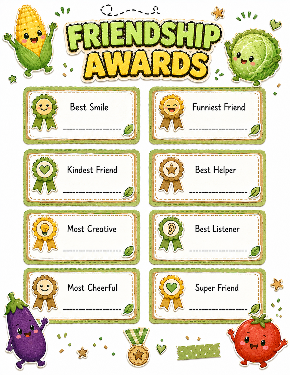 Vegetables Slambook page 9