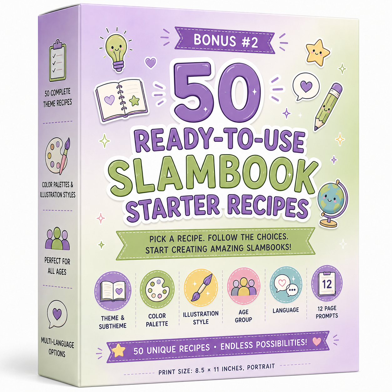 50 Ready-to-Use Slambook Starter Recipes bonus mockup
