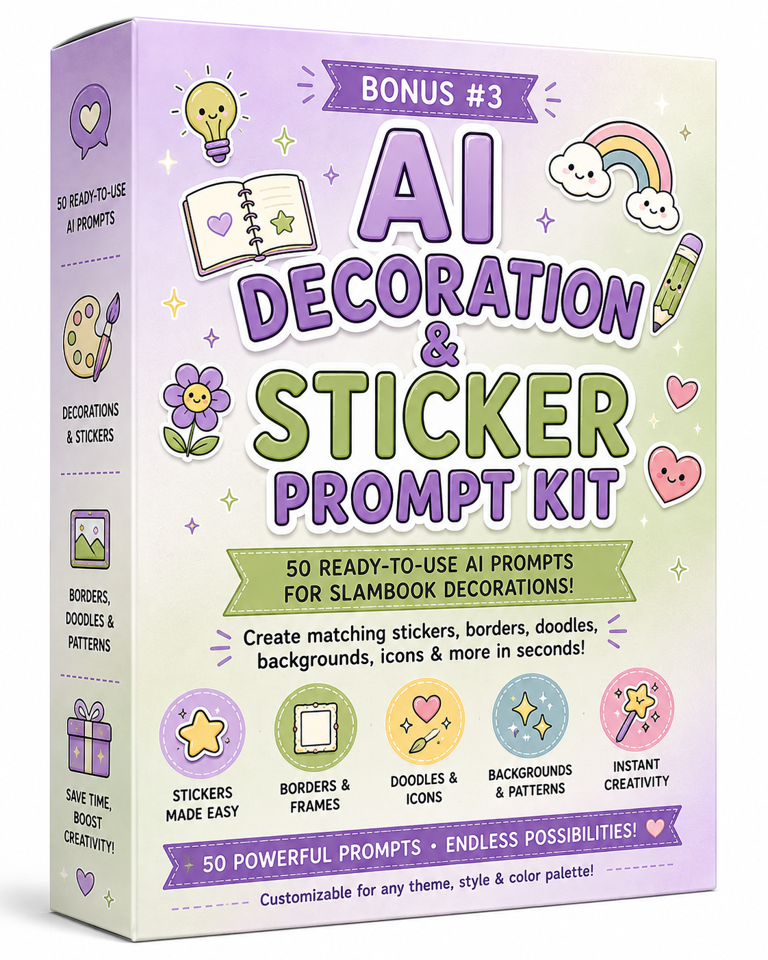 AI Decoration and Sticker Prompt Kit bonus mockup
