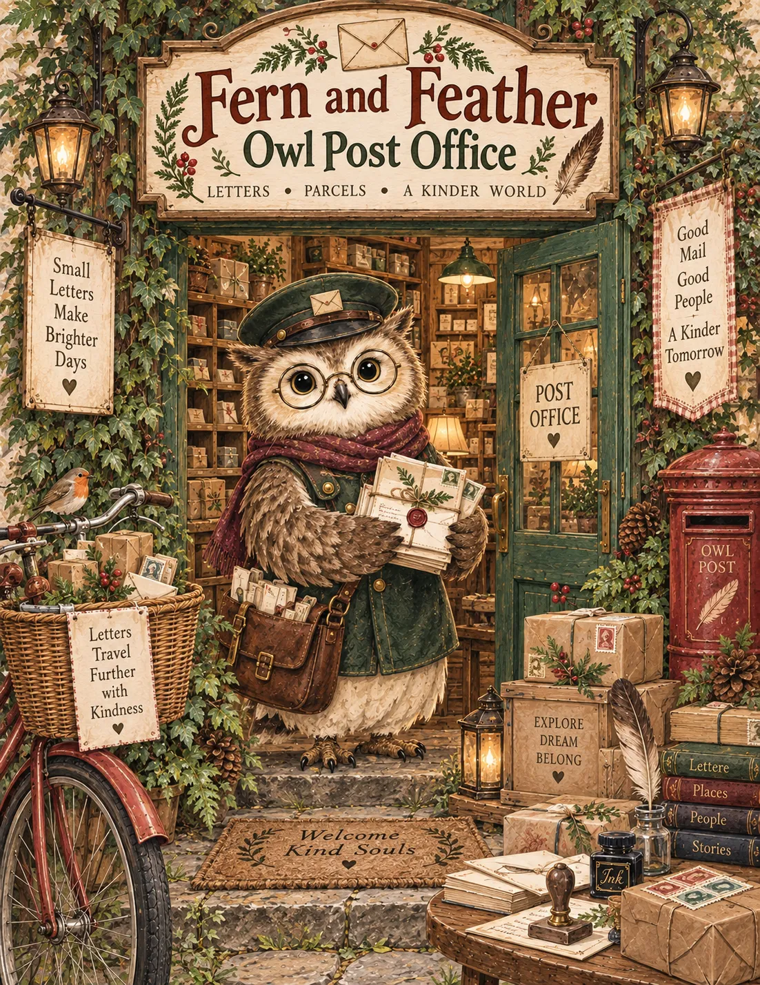 Fern and Feather Owl Post Office