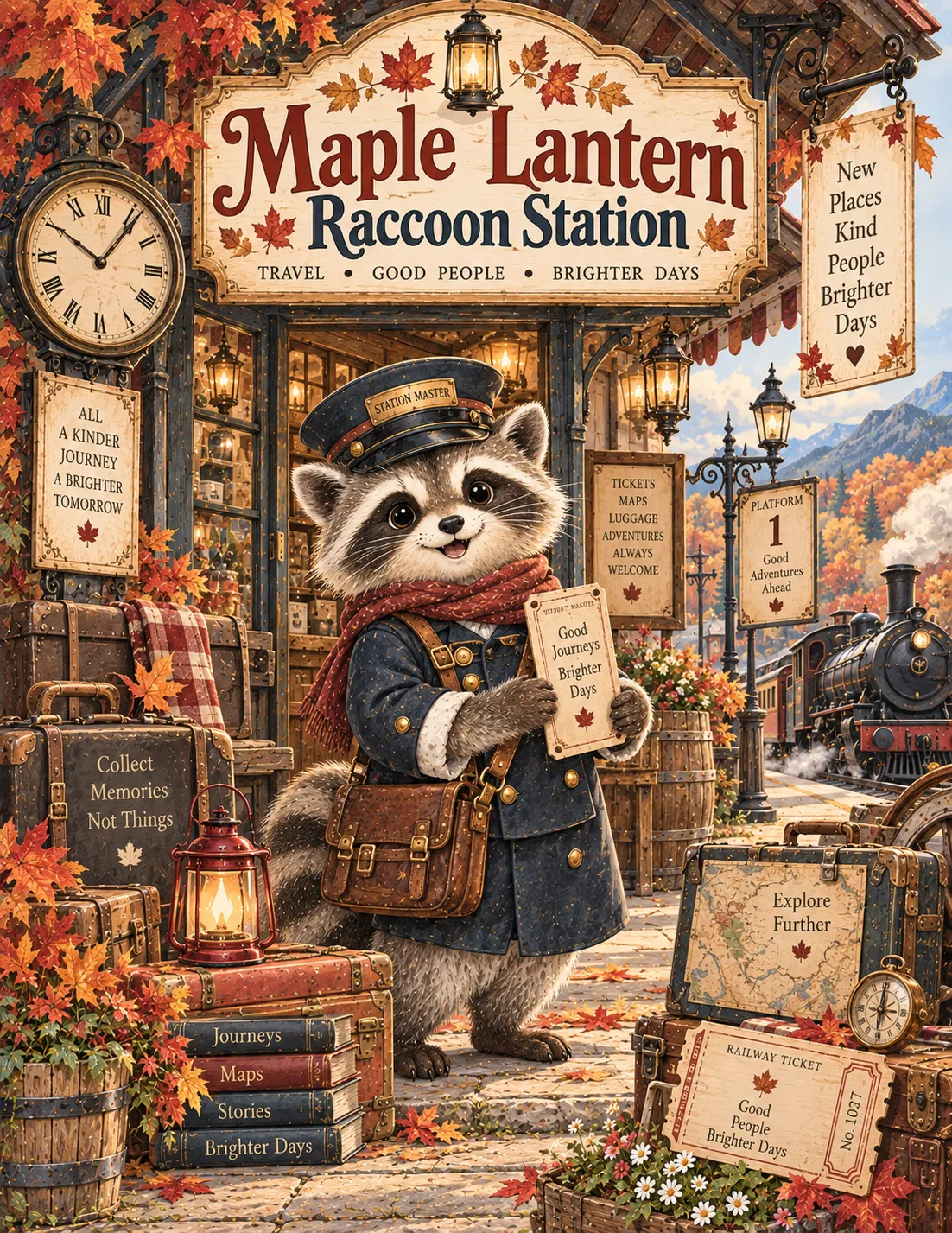 Maple Lantern Raccoon Station