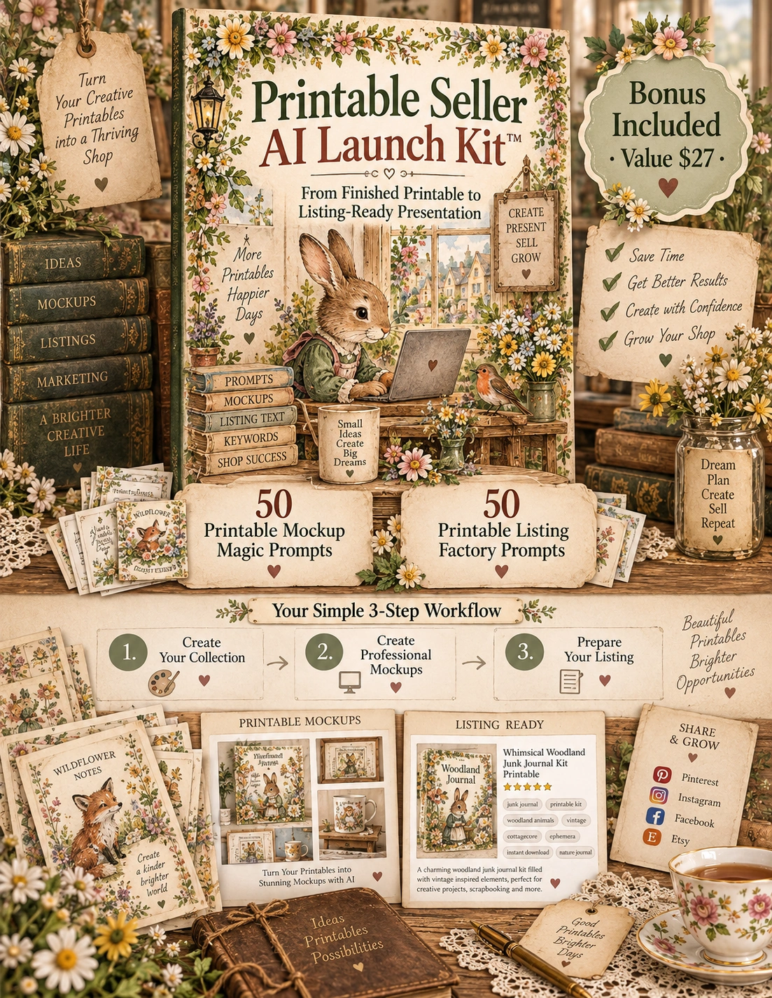 Printable Seller AI Launch Kit Bonus Preview